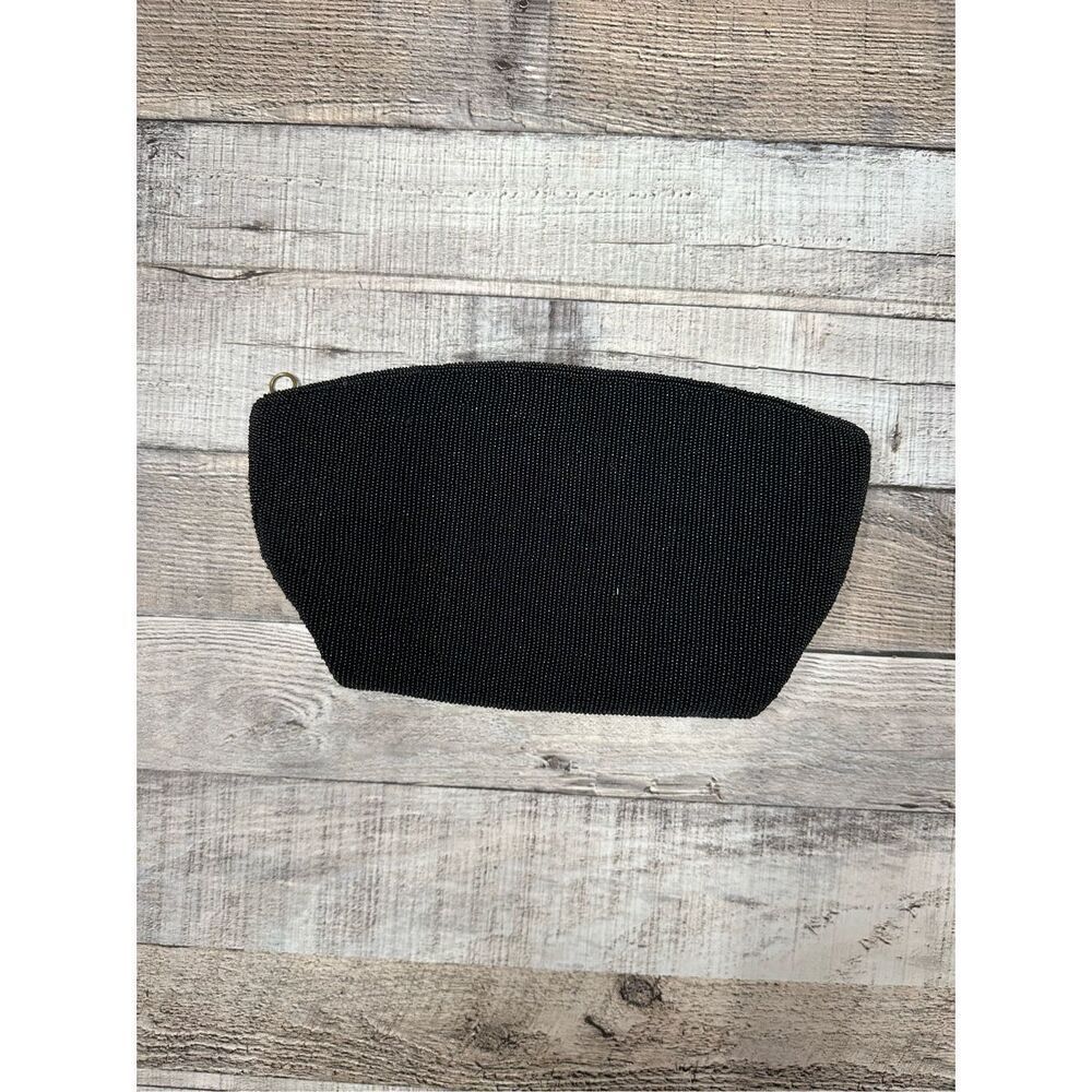 Antique Bag By Josef Black Beaded Sequin Classic Elegant Cocktail Hand Clutch